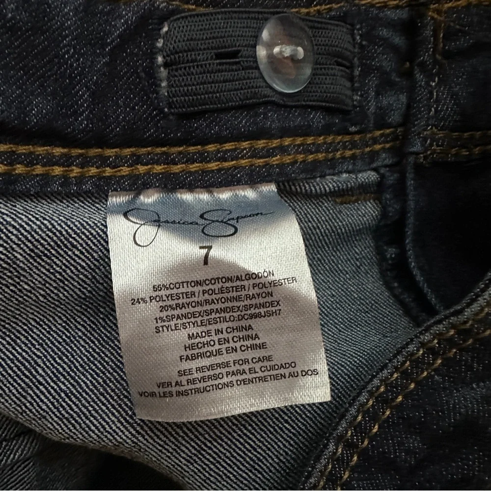 Jessica Simpson Dark Blue Olivia Wide Leg Jeans Girl’s Size 7 - Picture 8 of 8